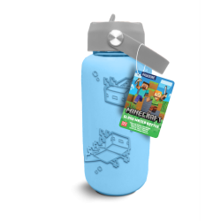 MINECRAFT - Bouteille d'eau en Verre avec Silicone 800ml 