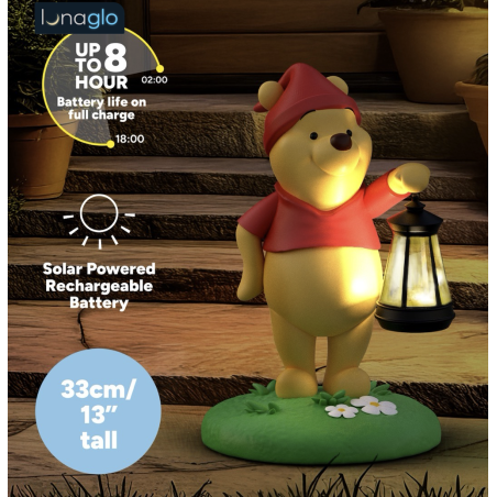 WINNIE L'OURSON - Lampe Solaire Extérieure 'LunaGlo' 33cm 