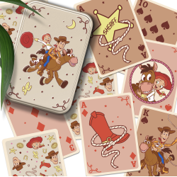 TOY STORY - Cowboy - Jeu de Cartes dans une Boite en Métal 