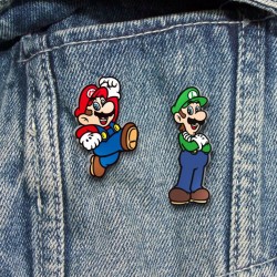 SUPER MARIO - Set de 2 Pin's en Métal 