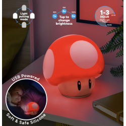 SUPER MARIO - Champignon - Lampe Décorative 'SquishyGlo' Rechargeable 