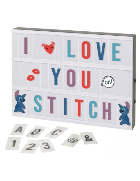 STITCH - Boite Lumineuse à Message avec 384 lettres + Télécommande 