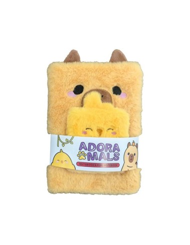 KAWAII - Luke le Cabybara - Notebook Pelucheux Premium + 1 Mini 