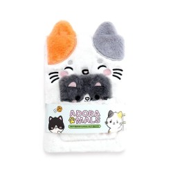 KAWAII - Lola la Minette - Notebook Pelucheux Premium + 1 Mini 