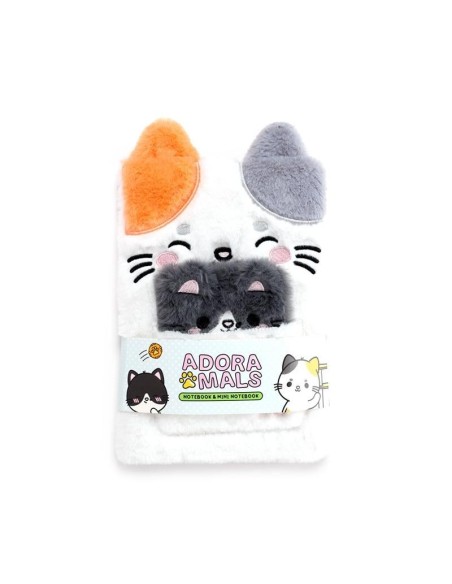 KAWAII - Lola la Minette - Notebook Pelucheux Premium + 1 Mini 