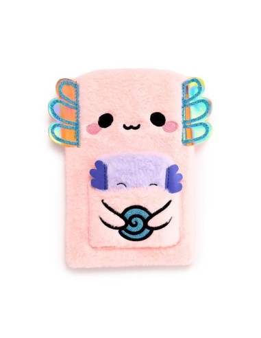 KAWAII - Maddie l'Axolotl - Notebook Pelucheux Premium + 1 Mini 