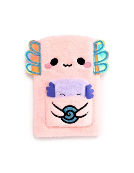 KAWAII - Maddie l'Axolotl - Notebook Pelucheux Premium + 1 Mini 