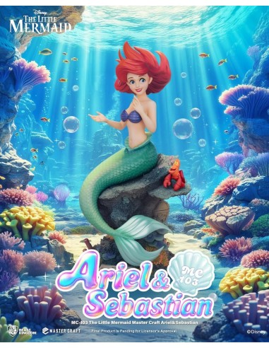 LA PETIT SIRENE - Ariel & Sebastien - Statuette Master Craft 42.8cm 