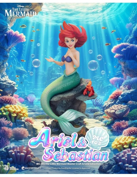 LA PETIT SIRENE - Ariel & Sebastien - Statuette Master Craft 42.8cm 