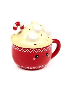 KAWAII - Chocolat Chaud - Mug + Couvercle 3D 325ml 