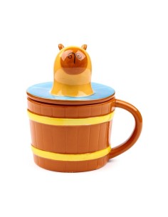 KAWAII - Duke le Capybara - Mug + Couvercle 3D 350ml 