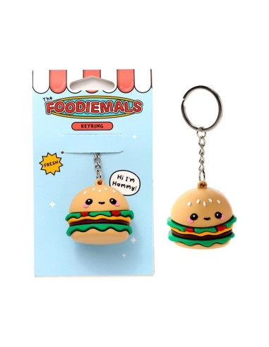 KAWAII - Hammy le Burger - Porte-clés 3D en PVC 