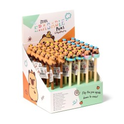 KAWAII - Cabybara - Stylo à Gel Effaçable (Display de 36pcs) 