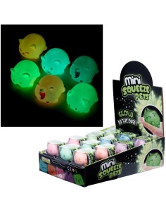 KAWAII - Animaux - Balle 'Squeezies' Anti-Stress Phosphorescent 