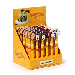 WALLACE & GROMIT - Stylo à Gel Effaçable (Display de 36pcs) 