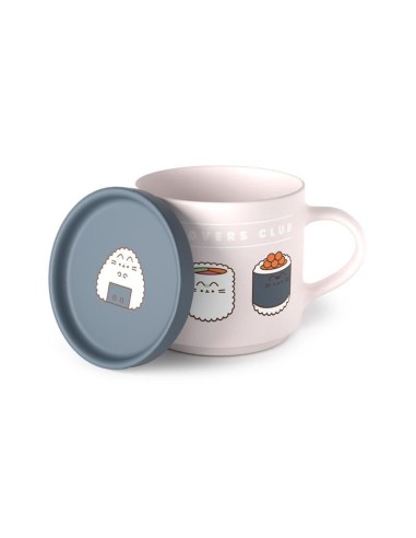 PUSHEEN - Sushi Lover - Set de Mug 420ml + dessous de Tassse 