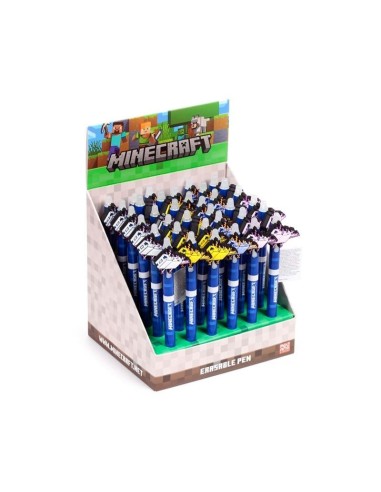 MINECRAFT - Axolotl - Stylo à Gel Effaçable (Display de 36pcs) 