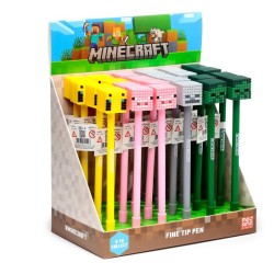 MINECRAFT - Animaux - Stylo à Gel Effaçable (Display de 24pcs) 