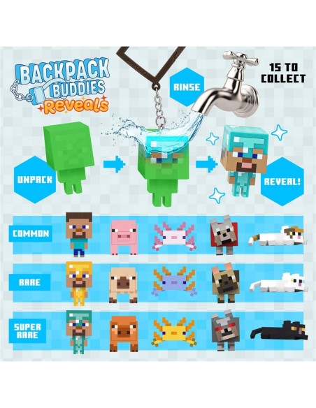 MINECRAFT - Backpack Buddies "Reveals" (Display 24 Pcs) 