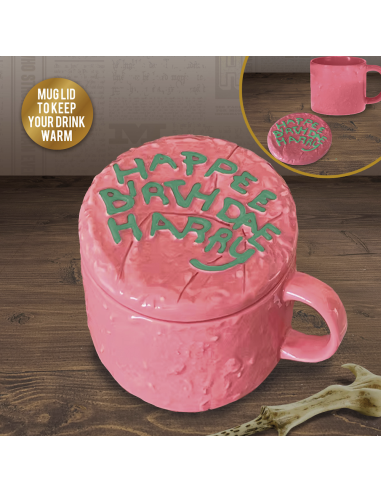 HARRY POTTER - Happee Birthdae - Mug Shaped Cake avec couvercle 