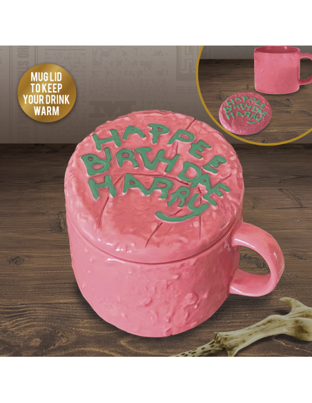 HARRY POTTER - Happee Birthdae - Mug Shaped Cake avec couvercle 