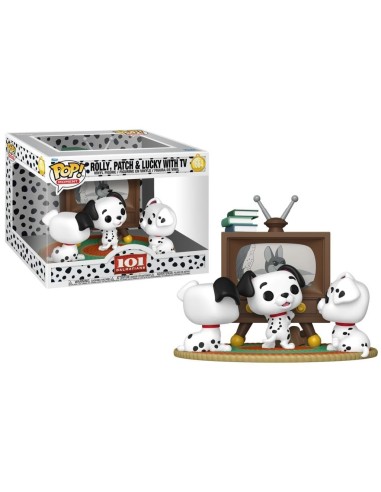 101 DALMATIENS - POP Moments N° 1664 - Rolly, Patch & Lucky avec TV 