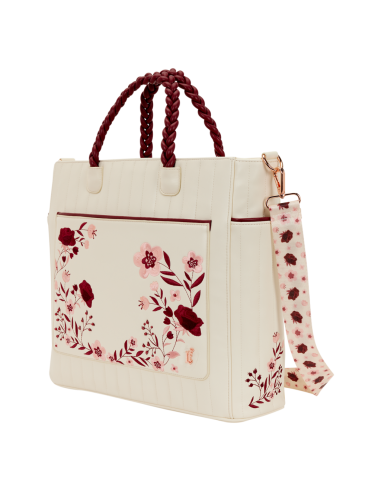 CREAM & RED - Floral - Tote Bag convertible Loungefly 