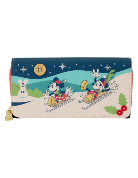 DISNEY - Mickey & Minnie "Holiday" - Portefeuille LoungeFly 