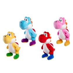 SUPER MARIO - Assortiment de 8 Peluches Yoshi - 4 Modèles - 20cm 