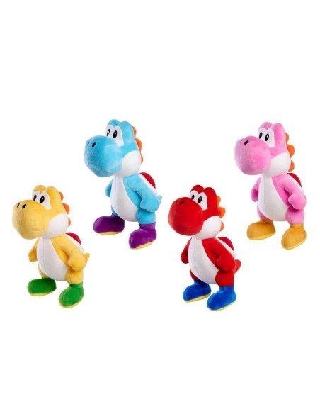 SUPER MARIO - Assortiment de 8 Peluches Yoshi - 4 Modèles - 20cm 