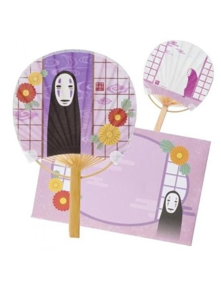 LE VOYAGE DE CHIHIRO - No Face avec fleur - Eventail & Enveloppe 