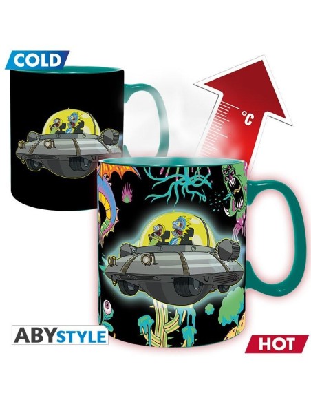 RICK & MORTY - Mug thermoréactif - 460 ml - Vaisseau Spatial 