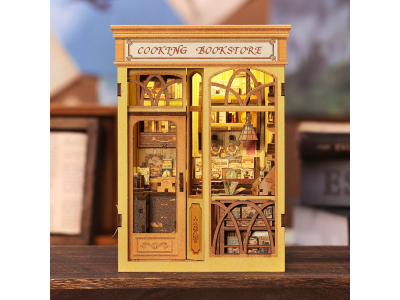 BOOK NOOK KIT - DIY- Librairie Culinaire - 156pc + Eclairage LED 