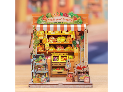 MINIATURE HOUSE - DIY- L'Epicerie Verte - 301pc + Eclairage LED 