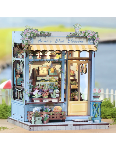 MINIATURE HOUSE - DIY- La Fleur Bleue d'Anna - 255pc + Eclairage LED 