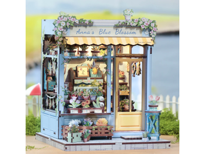 MINIATURE HOUSE - DIY- La Fleur Bleue d'Anna - 255pc + Eclairage LED 