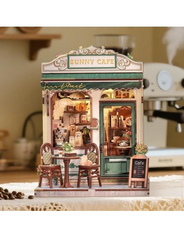 MINIATURE HOUSE - DIY- Café Sunny - 233pc + Eclairage LED 
