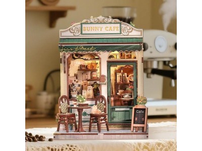 MINIATURE HOUSE - DIY- Café Sunny - 233pc + Eclairage LED 