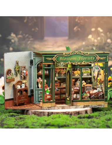 MINIATURE HOUSE - DIY - Fleuriste - 265pc + Eclairage LED 