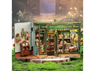 MINIATURE HOUSE - DIY - Fleuriste - 265pc + Eclairage LED 