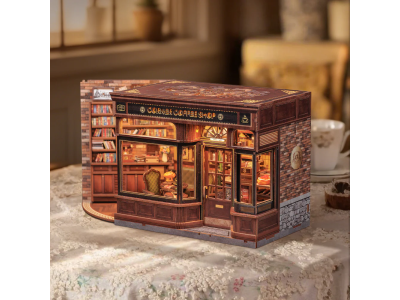 MINIATURE HOUSE - DIY- Corner Coffee Shop - 294pc+Eclairage LED 