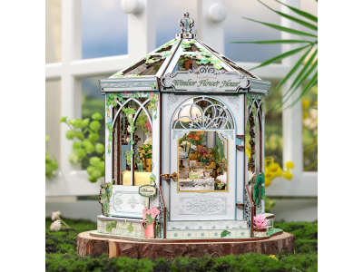 MINIATURE HOUSE - DIY- Maison des Fleurs Windsor - 235pc+Eclairage LED 
