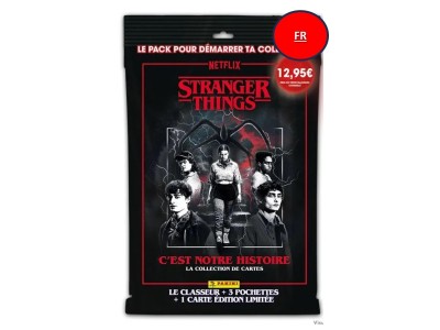 STRANGER THINGS - Panini Starter Pack (1 album +18 TC+ 1 Ed Lim.) - FR 