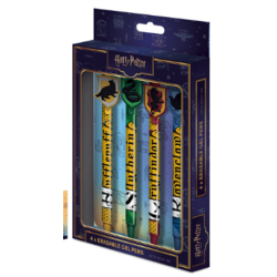 HARRY POTTER - 4 Stylos à Gel Effaçable + Head Topper 