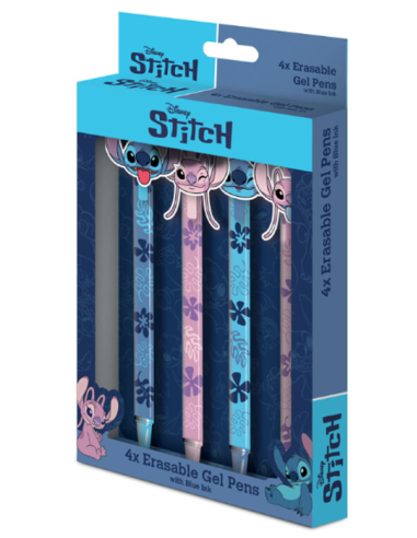 STITCH & ANGEL - 4 Stylos à Gel Effaçable + Head Topper 