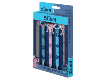 STITCH & ANGEL - 4 Stylos à Gel Effaçable + Head Topper 