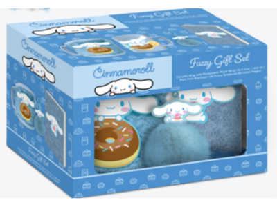 CINNAMOROLL - Gift Set Fuzzy - Notebook + Mug 440ml + Porte-clé 