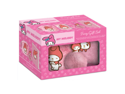 MY MELODY - Gift Set Fuzzy - Notebook + Mug 440ml + Porte-clé 
