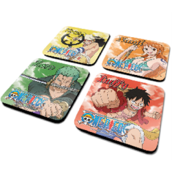 ONE PIECE - Personnages- Pack de 4 Dessous de Verre 