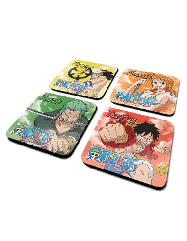ONE PIECE - Personnages- Pack de 4 Dessous de Verre 